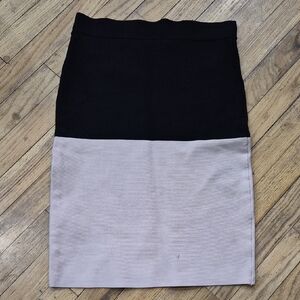 BCBGMaxAzria Black and Tan Pencil Skirt